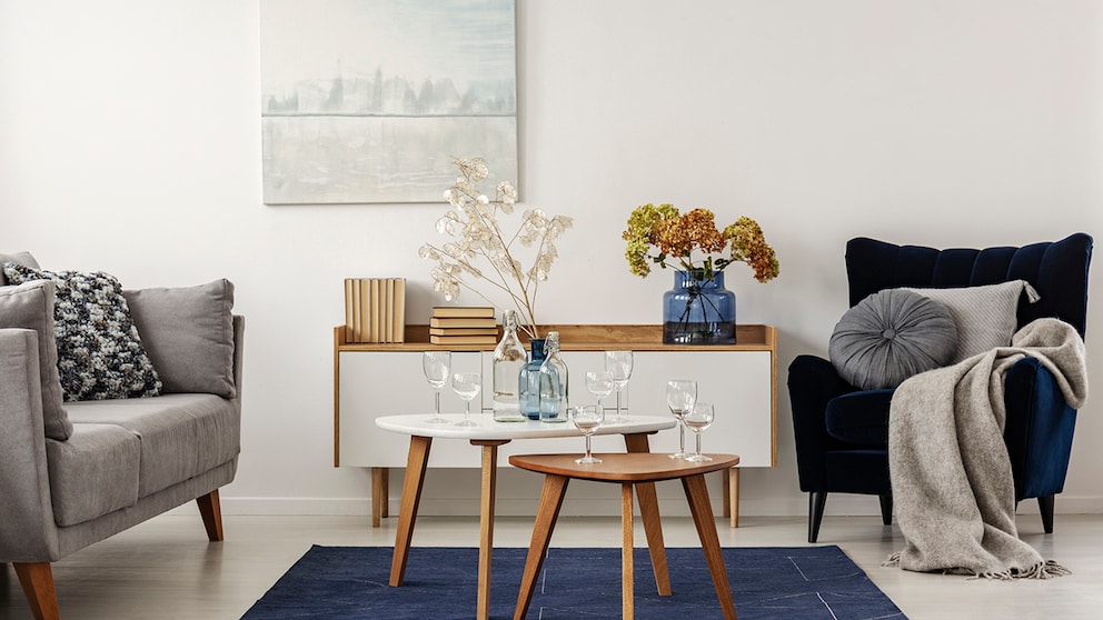 Why the combination of blue and gray in interior design works