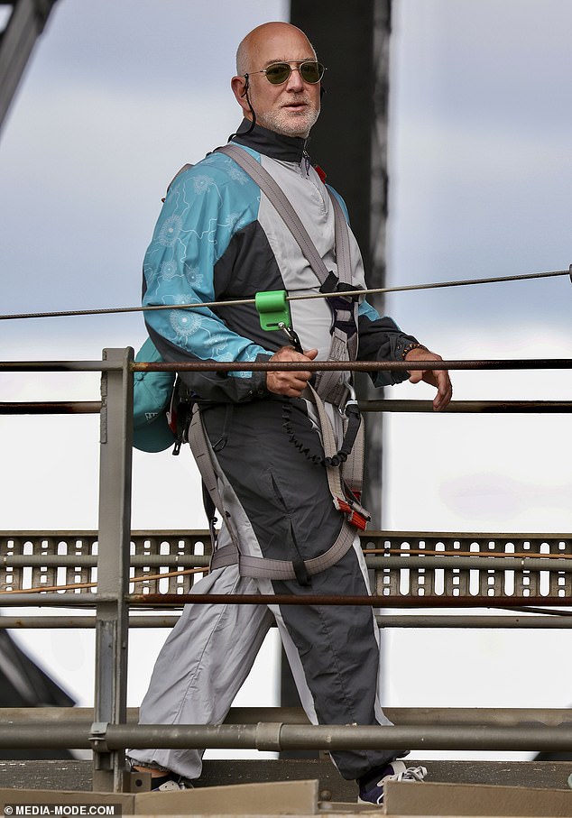 Amazon founder Jeffrey Bezos (above) and his wife, Lauren Sánchez Bezos, were seen on the Sydney Harbour Bridge on Sunday