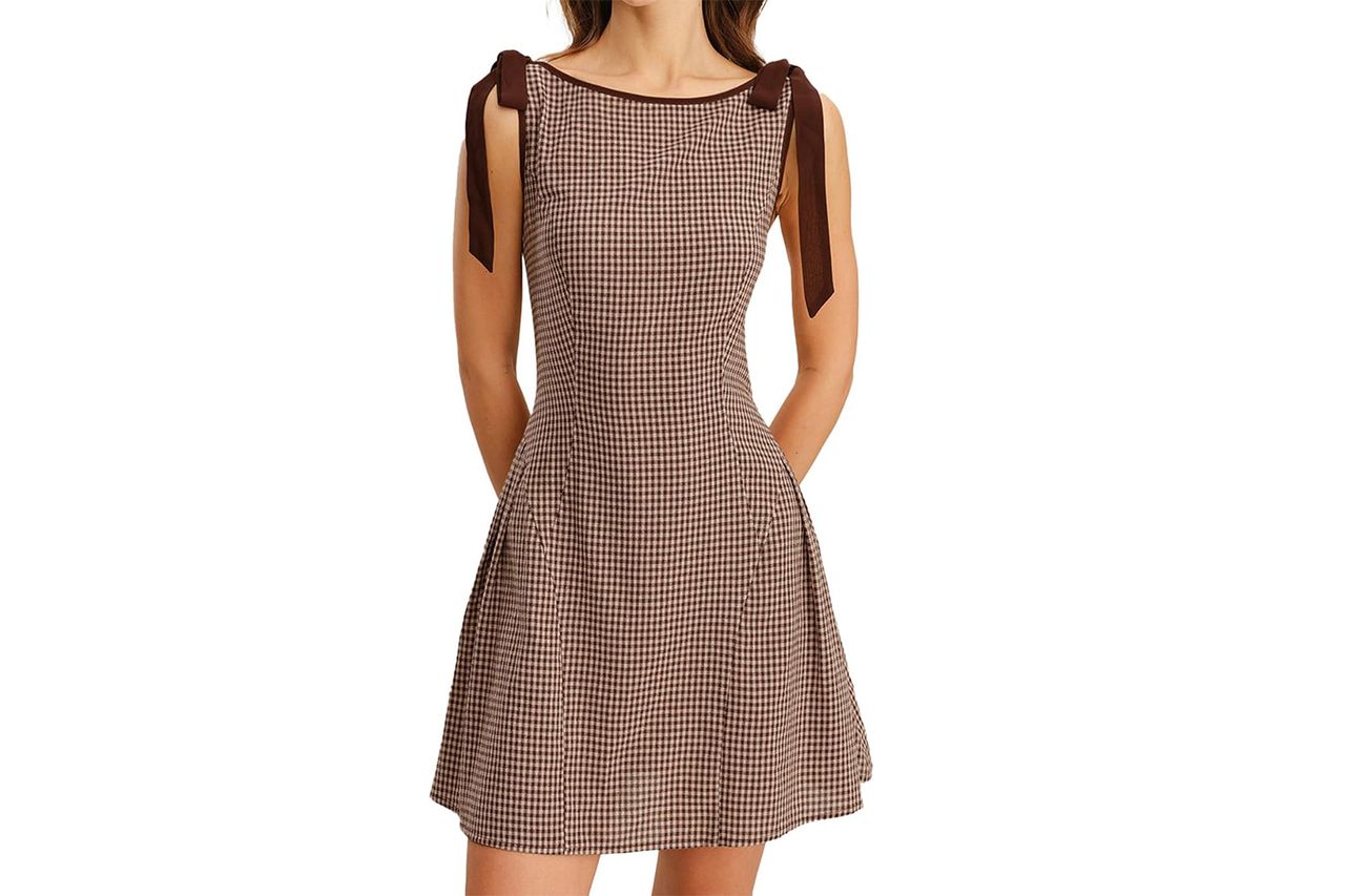 rihoas Plaid Gingham Dress