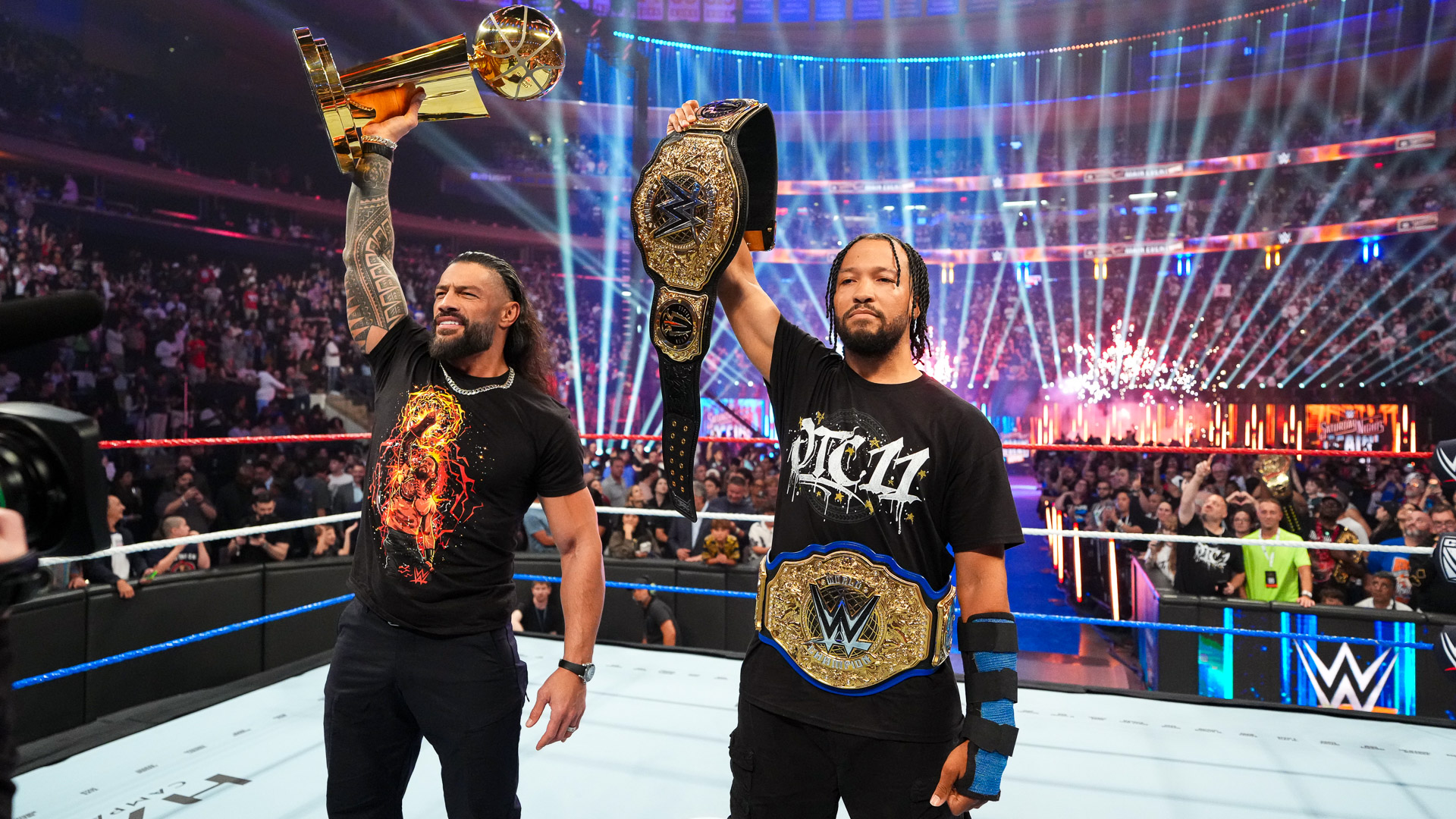 WWE Saturday Night’s Main Event Roman Reigns Jalen Brunson