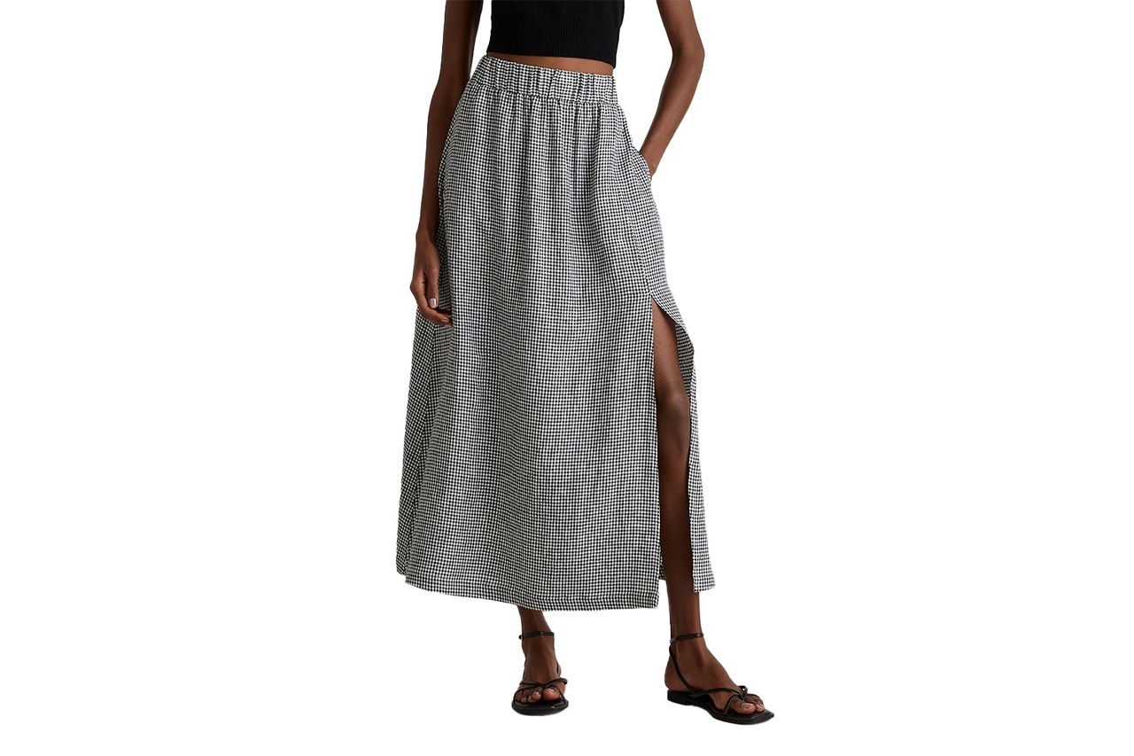 European Linen Maxi Skirt
