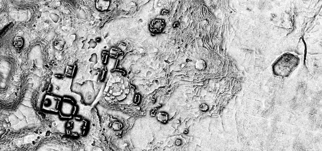 LiDAR scan showing the hidden layout of El Yesal. Credit: INAH
