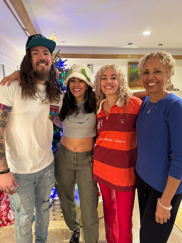 The author (right) with her children (from left), Salvador, Angelica and Stella, in 2024.