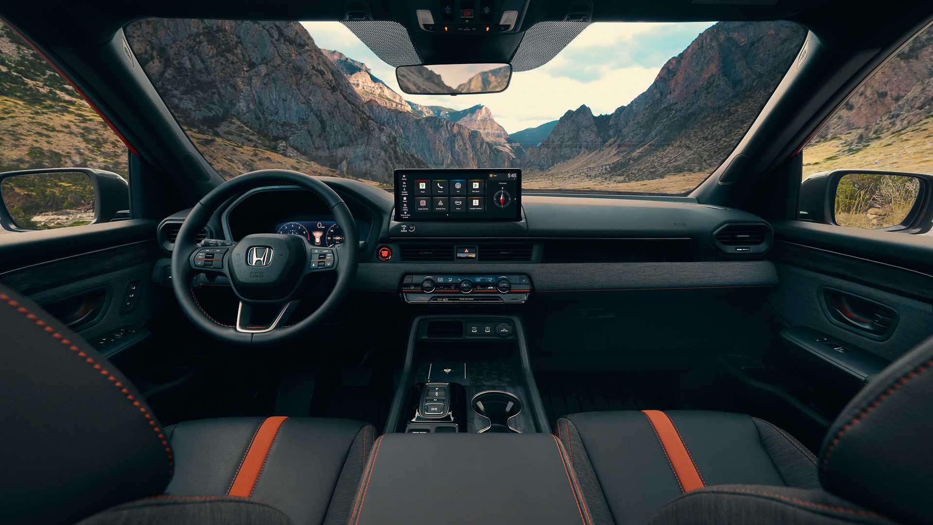 2026 Honda Passport TrailSport interior shot showing dash
