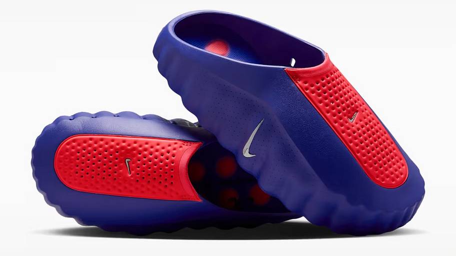 Side view of the Nike Mind 001 AMP 'Indigo Burst and Hyper Punch' colorway.