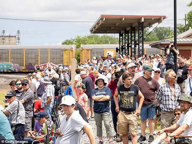 Thousands showed up to see the train twice in Fostoria – once in June when it stopped for 15 minutes and on Tuesday, where stopped overnight