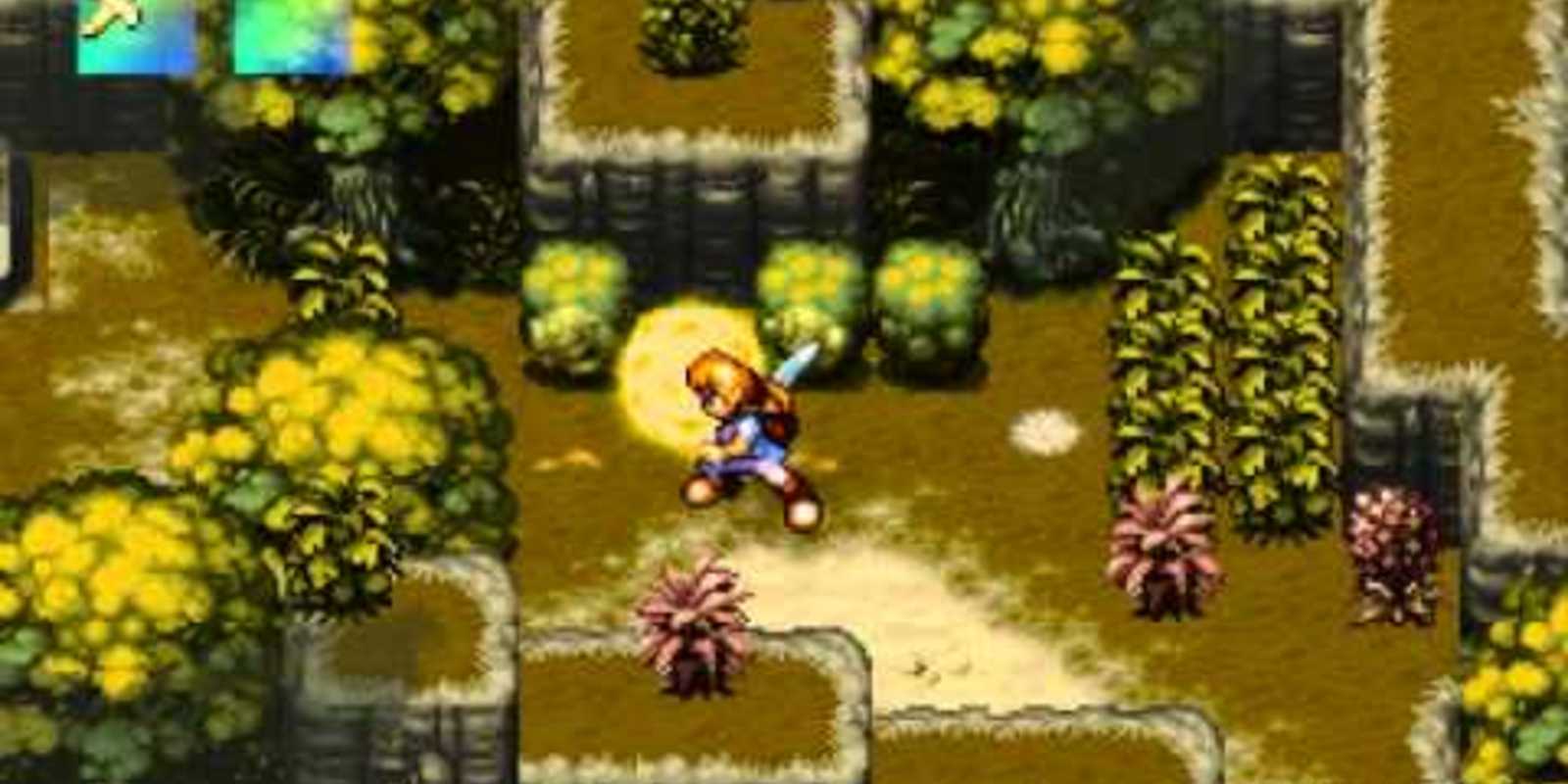 Alundra Gameplay with Alundra attacking