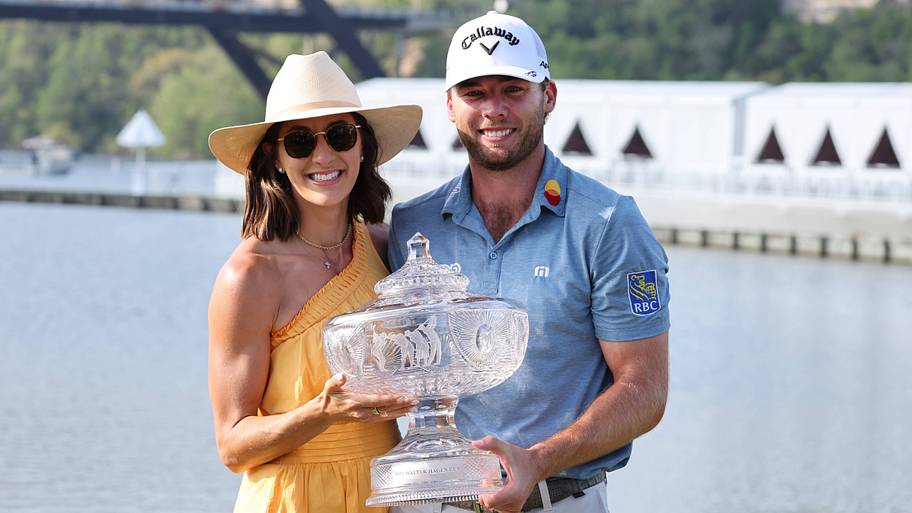 Sam Burns gushes over wife Caroline's 'superhero' move at Open Championship