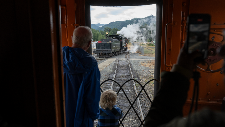 Take a ride on Mt. Rainier Scenic Railroad's 104-year-old steam engine