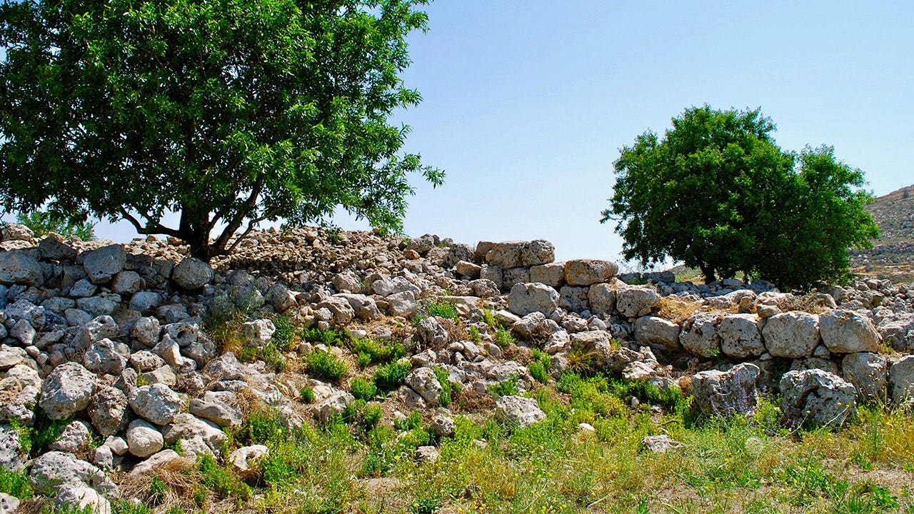 The artifacts were found at Tel Shiloh, as seen above.