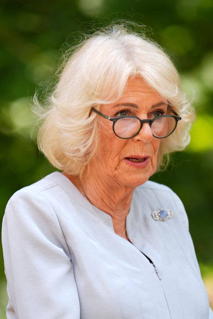 Queen Camilla, President of the Royal Osteoporosis Society, makes a speech as she hosts a reception to mark 40 years of the charity
