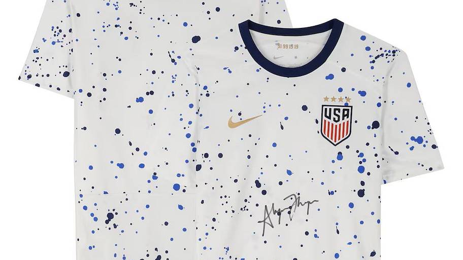Front of the Alyssa Thompson USWNT Autographed Authentic 2023 Home Jersey.