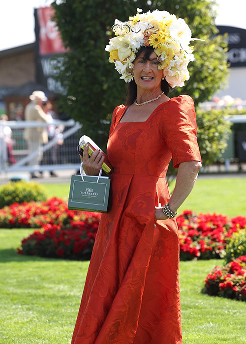 Irish Oaks Best Dressed Lady shares lavish prize with groom-to-be son