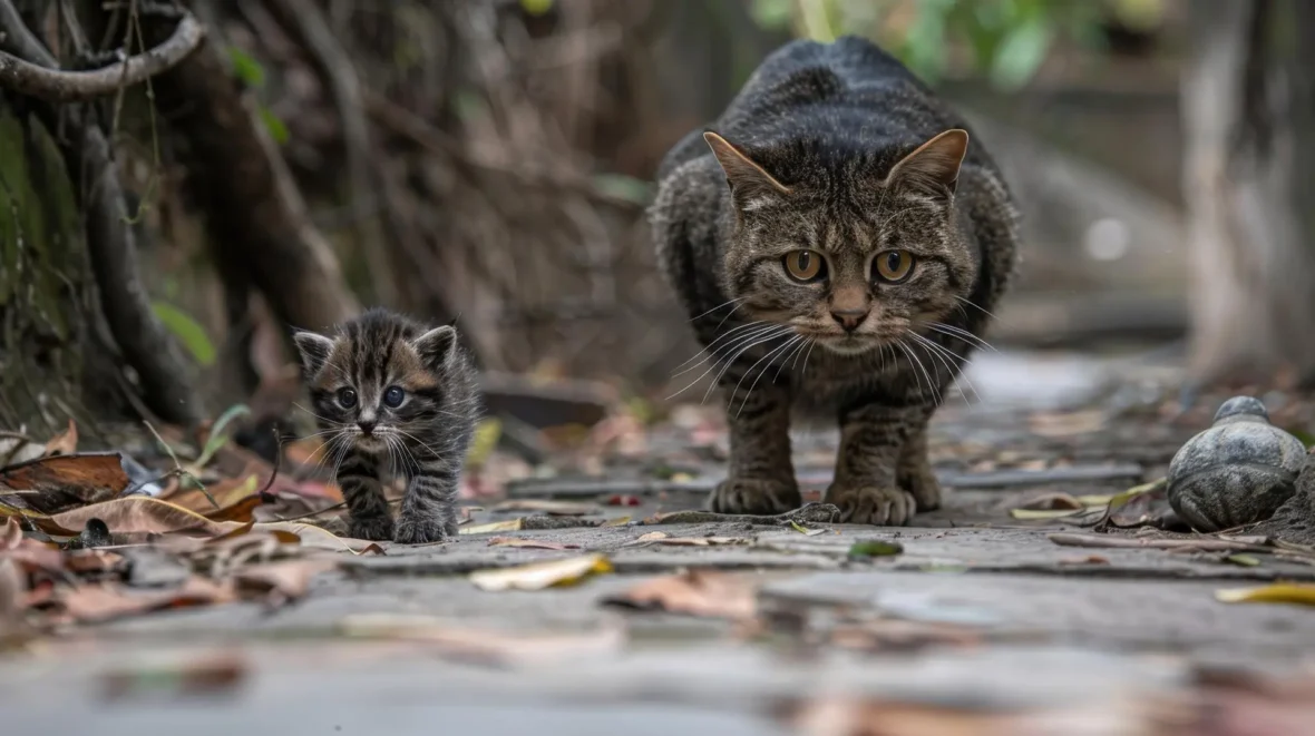 This Andes wildcat and her kitten are melting hearts—and raising urgent questions