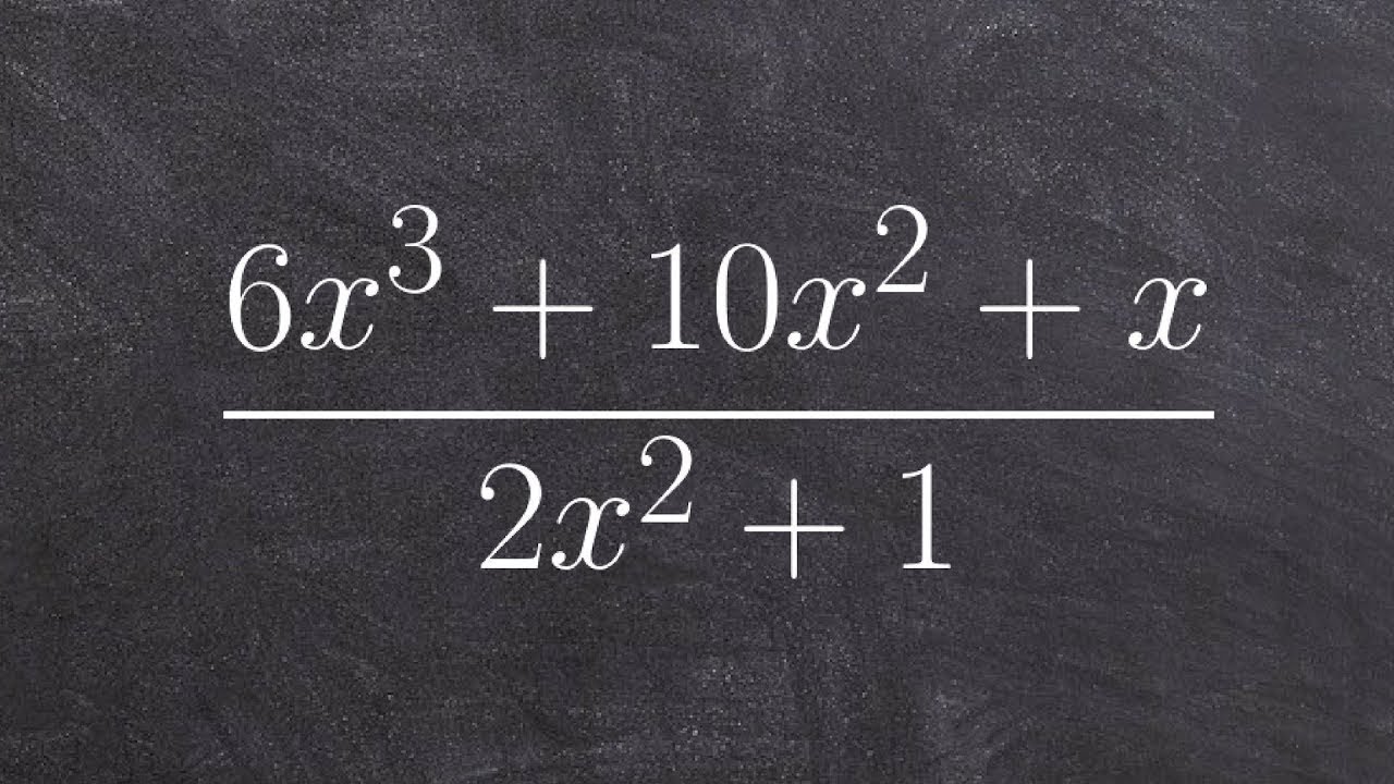 Dividing polynomials using long division