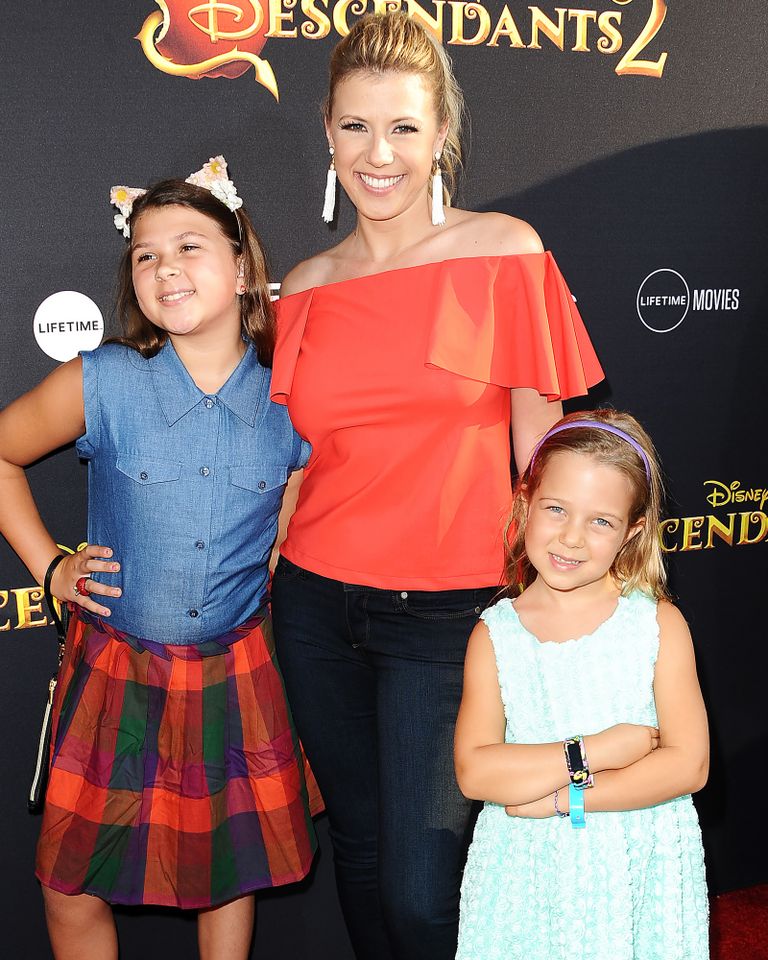 Jodie Sweetin and daughters Zoie Laurel May Herpin and Beatrix Carlin Sweetin Coyle attend the premiere of