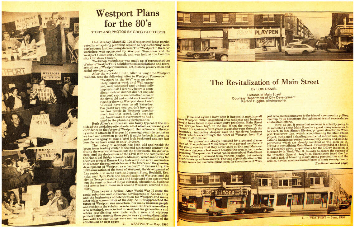An 1980 Westport Magazine article discussed the revitalization of Main Street.