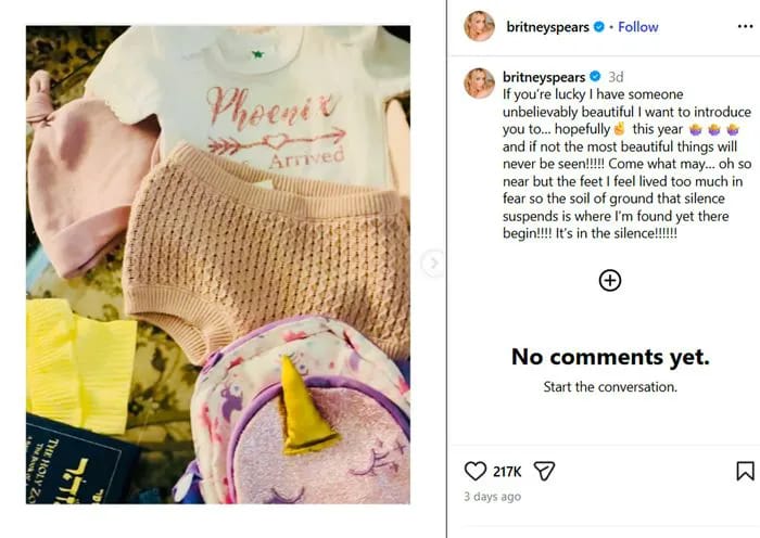britney spears instagram