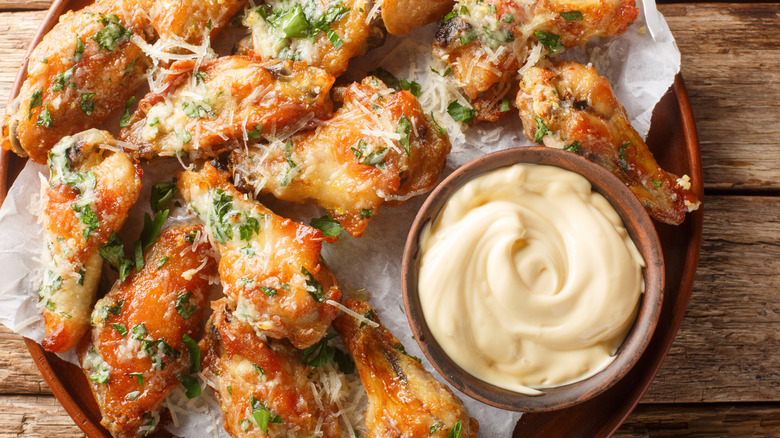 Garlic Parmesan wings