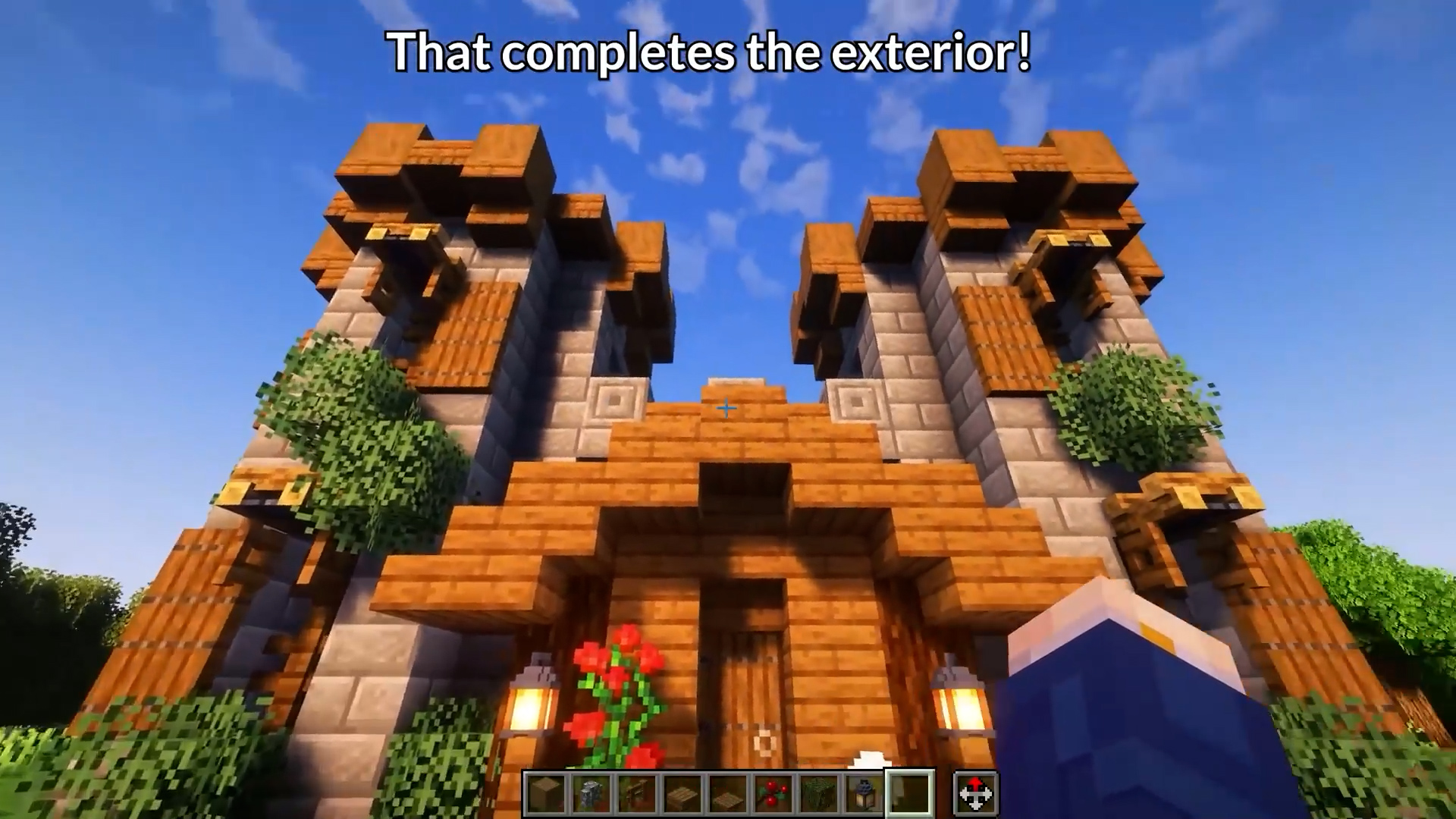 This wooden castle entrance turns any base into royalty