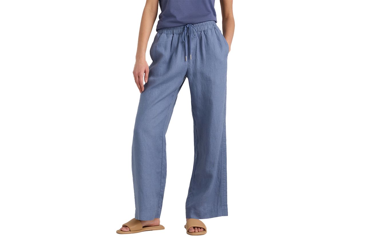 European Linen Wide Leg Pants