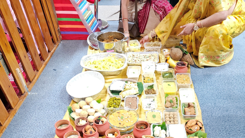 The fest included a community meal prepared by devotees