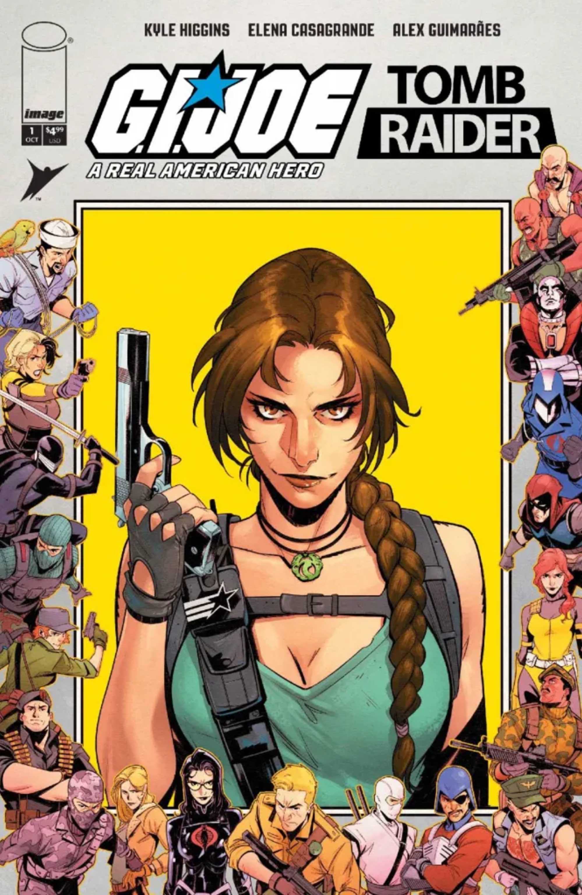 tomb raider gi joe crossover cover showing lara croft