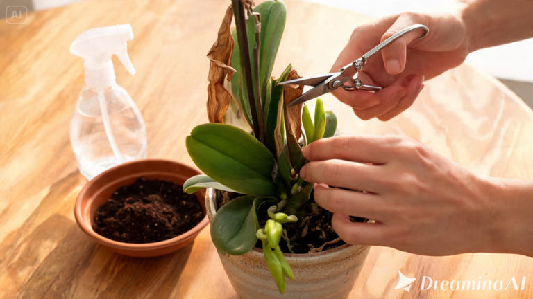 Orquídea com folhas amarelas ou raízes danificadas? Saiba como identificar os problemas e recuperar a planta corretamente.