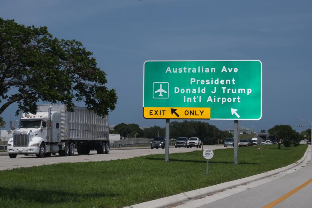 Trump's rebranding of Palm Beach airport hasn't taken off as he planned
