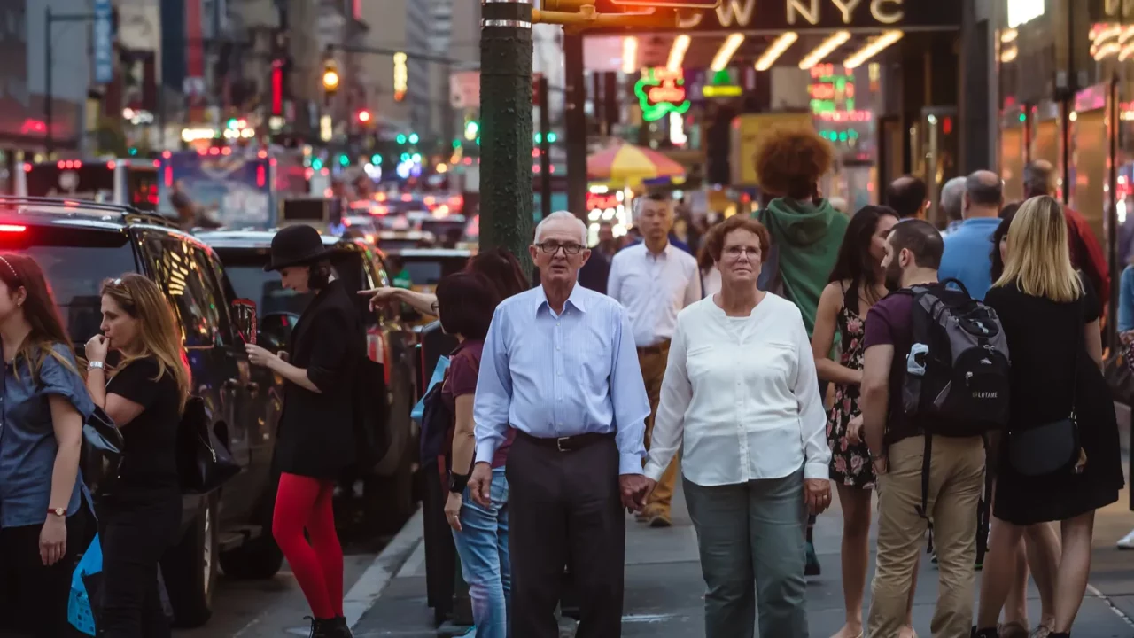manhattan street scene
