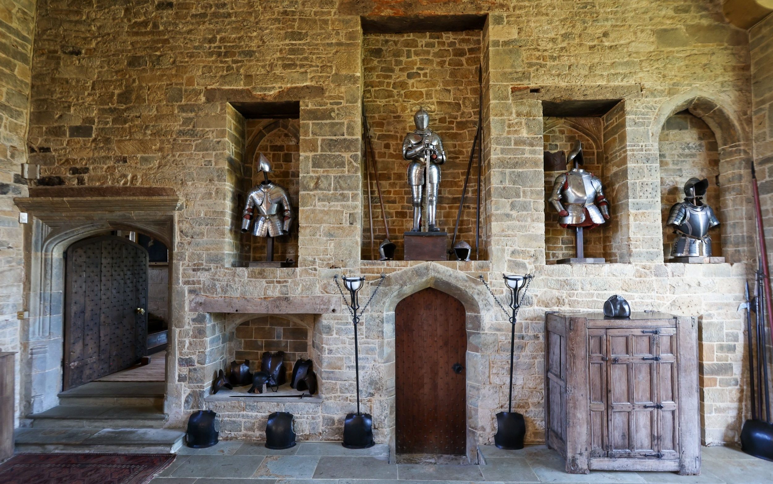 Suits of armour in the Great Hall Broughton Castle