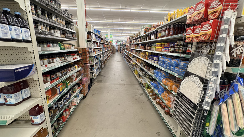 aisle of a Dollar Tree store