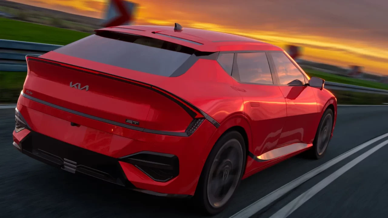 Kia EV6 on a test drive