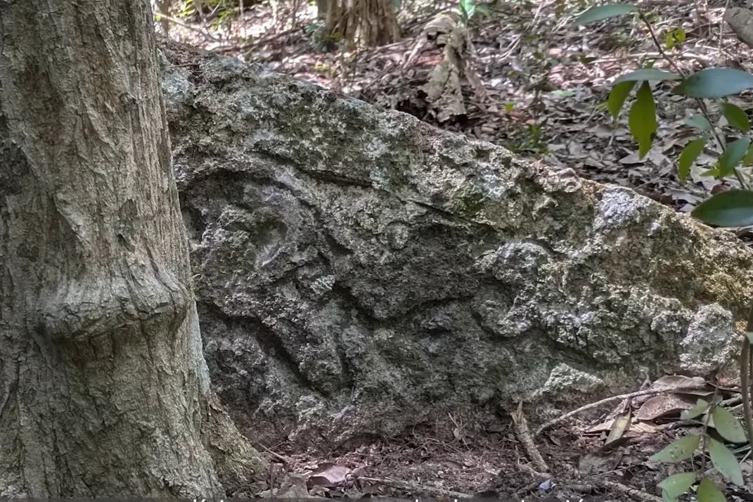 Ancient Maya stone remains at El Yesal in Mexico. Credit: INAH