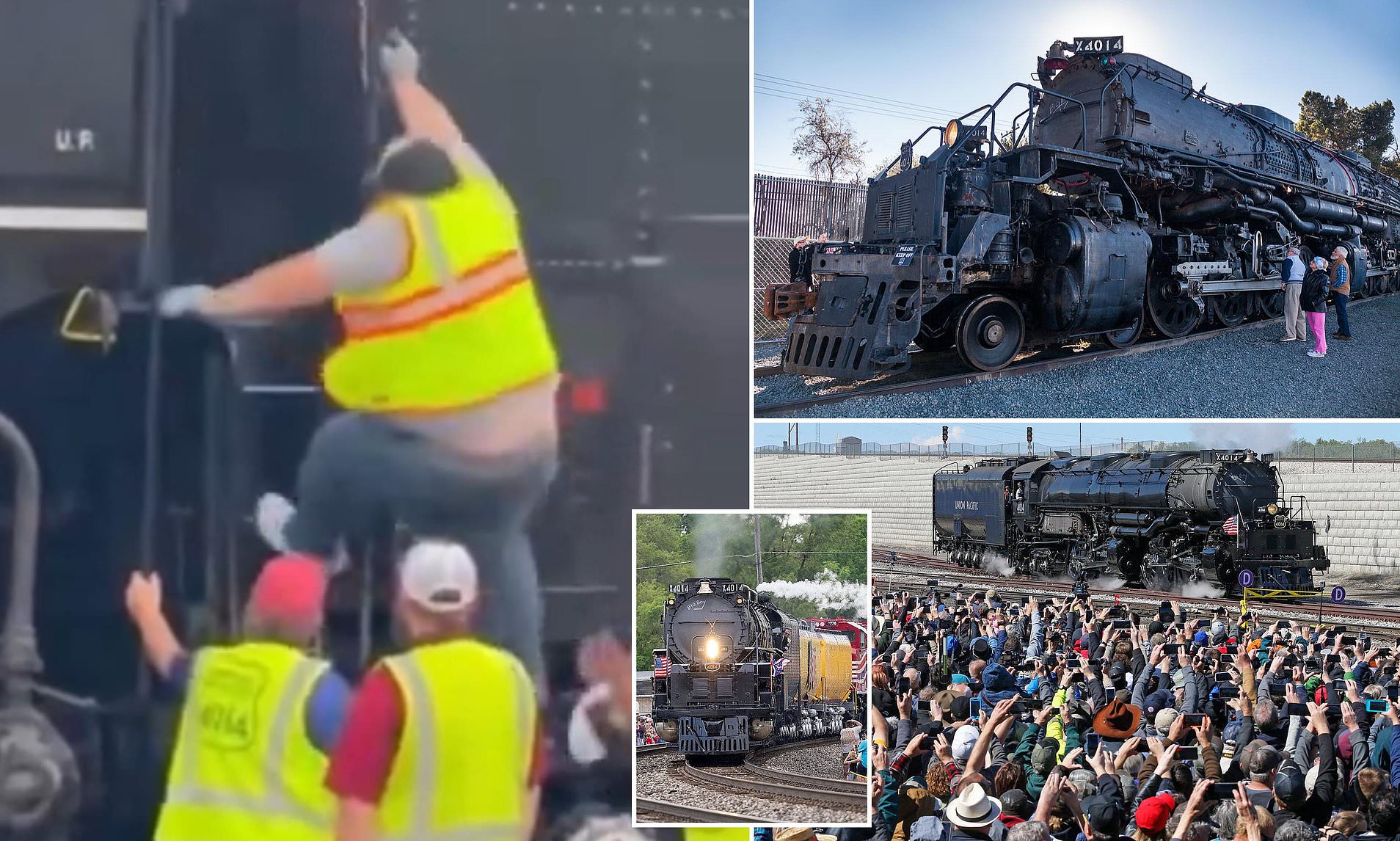 Man falls off world's largest train Big Boy and fractures spine