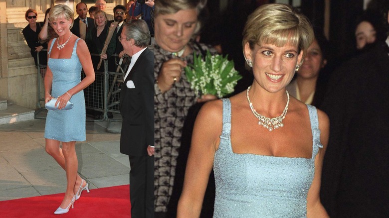 Princess Diana arriving at Royal Albert Hall for a performance of Swan Lake in June 1997 in London