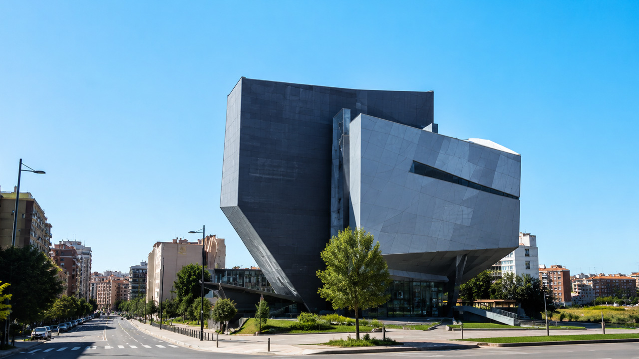 CaixaForum Zaragoza with its modern architectural design