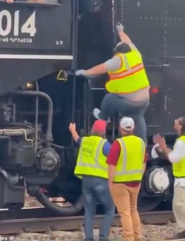 'A boyhood dream got dashed as I fell eight feet off of Big Boy 4014 before I got the ride of a lifetime,' the lifelong train enthusiast said