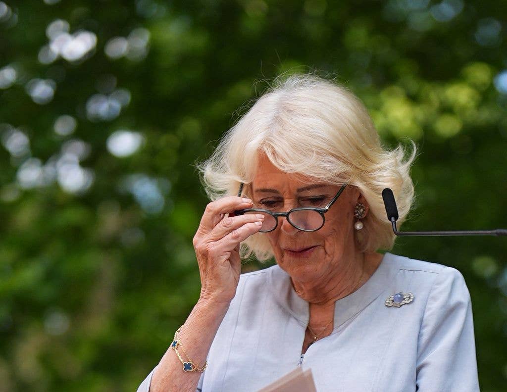 Queen Camilla, President of the Royal Osteoporosis Society, speaks at a reception to mark 40 years of the charity