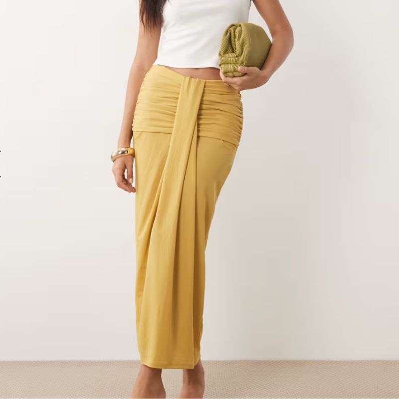 ASOS , Drape Detail Gathered Maxi Skirt