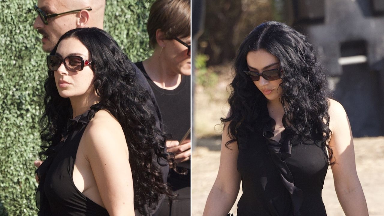 Charli XCX wears a little black dress to attend Matty Healy and fiancée Gabbriette Bechtel's wedding in Los Angeles