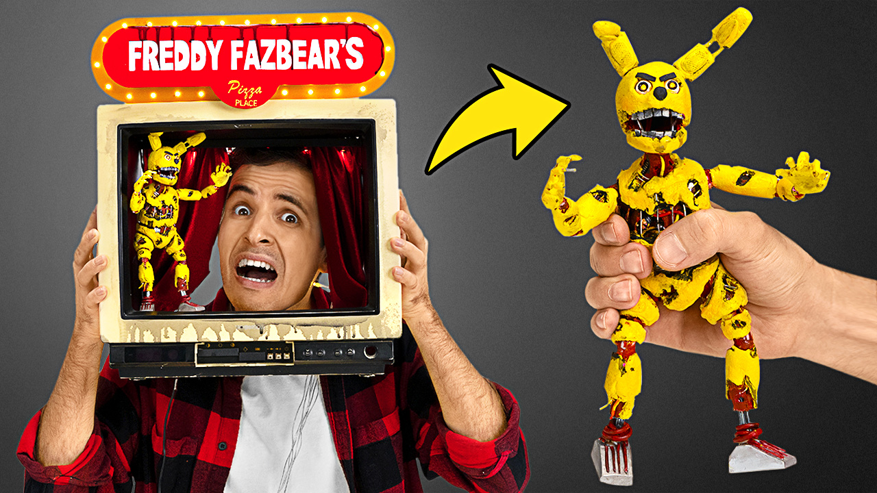 Transforming a realistic Freddy Fazbear's Pizza diorama with Springtrap