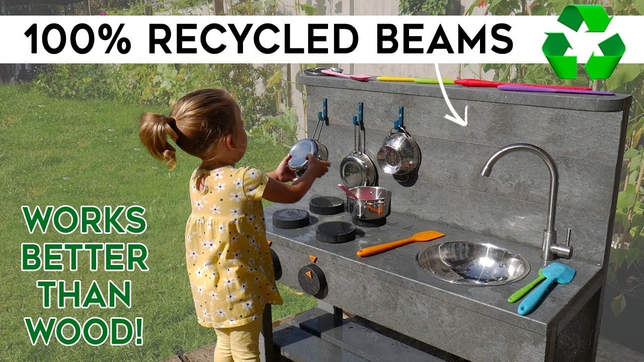 I created a modern mud kitchen from waste!