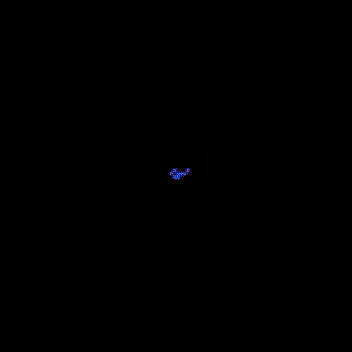 A bunch of colorful dots, mostly blue, scattered across the screen in a gif. They're self-replicating so multiply.