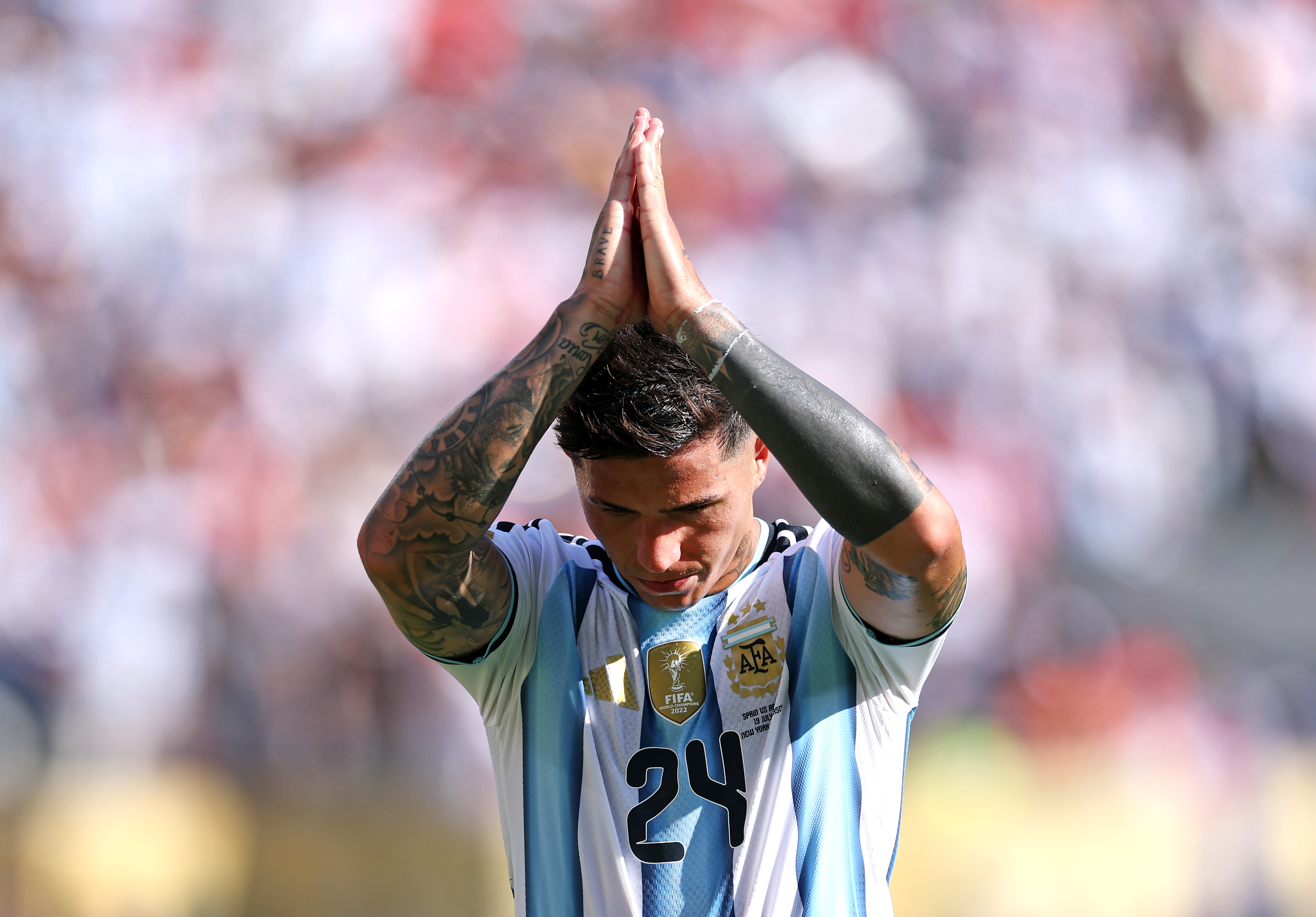From semi-final hero to World Cup final villain: Enzo Fernandez (Getty)