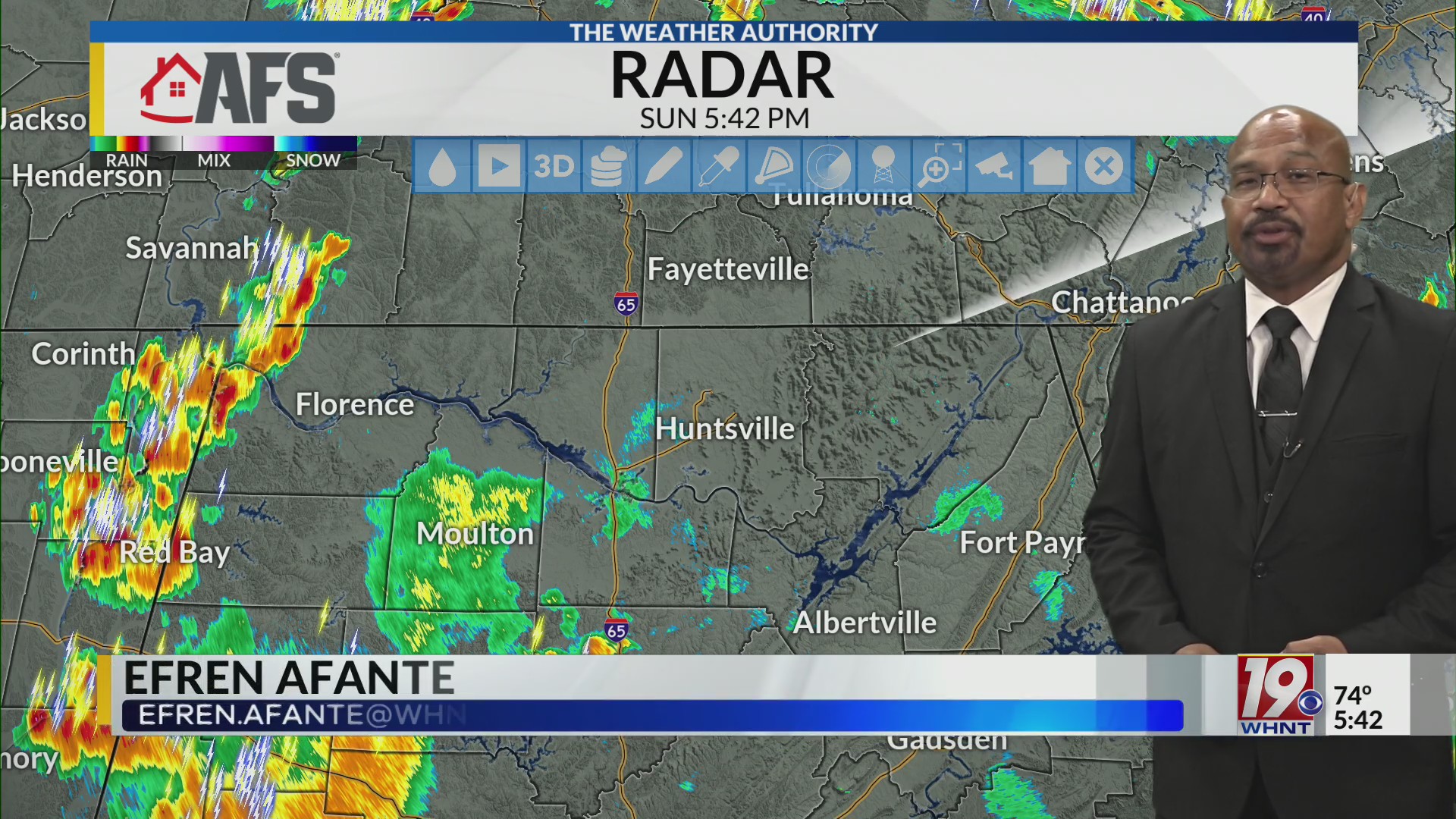 WHNT News 19 Sunday evening