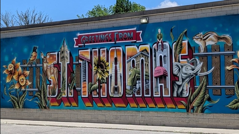 "Greetings From St. Thomas" mural