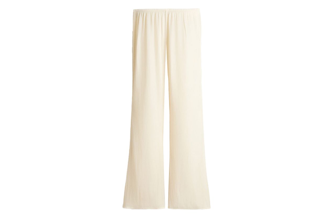 Flared Satin Trousers