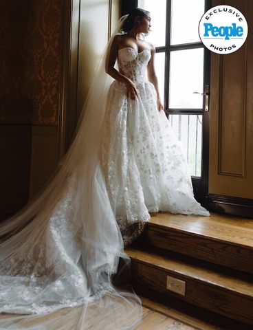 Paige Hurd at her wedding to Royce O'Neale