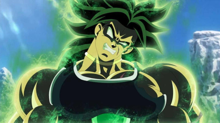 Broly beginning to lose control in Dragon Ball Super: Broly
